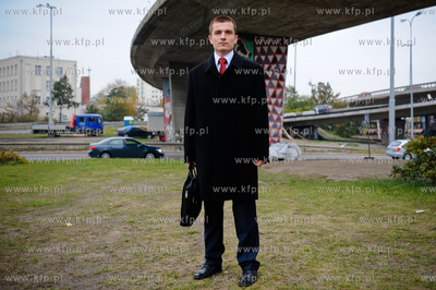 Gdansk. Wysepka na Wezle Kliniczna. Konferencja prasowa...