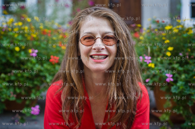 Gdansk. Ul. Sw. Ducha. Aktorka z Gdanska, mieszkajaca...