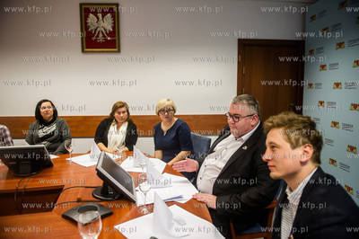 Gdansk. Urzad Miasta. Konferencja prasowa inaugurujaca...