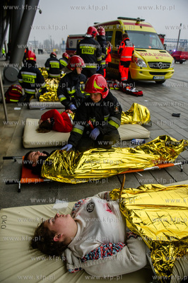 Stadion Energa Gdańsk. Ćwiczenia służb ratowniczych...