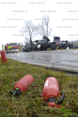 Borzytuchom pod Bytowem. W czolowym zderzeniu dwoch...