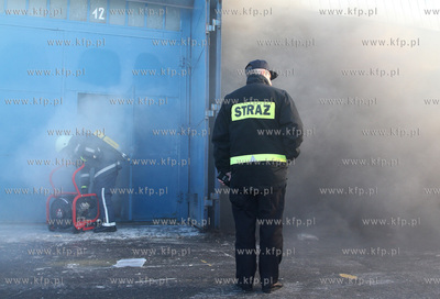 Gdansk. Rebiechowo. Cwiczenia - symulacja pozaru w...