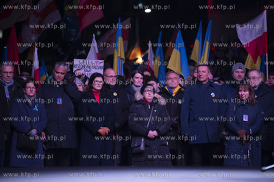 Gdańsk. Plac Solidarności. Europejski wiec solidarności...