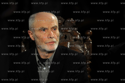 Gdansk, Dwor Artusa. "Debata o wolnosci tworzenia."odbywajaca...