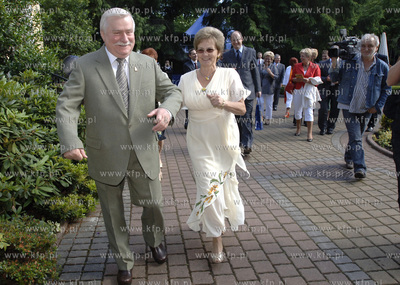 Imieniny Lecha i Danuty Walesow w ich domu na ul. Polanki...