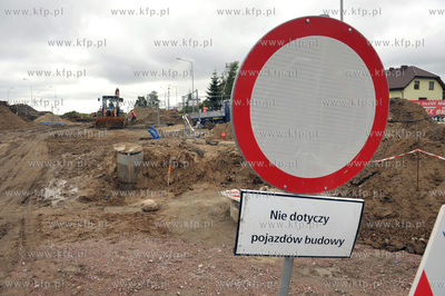 Budowa trasy WZ na ul. Kartuskiej w okolicach skrzyzowanie...