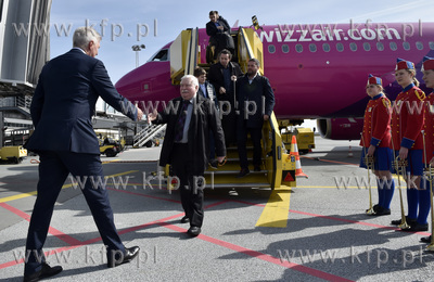 Wizyta Lecha Wałęsy w Billund w Danii. Powitanie...