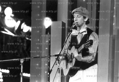 Andrzej Rosiewicz podczas Festiwalu Piosenki w Sopocie....