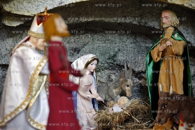 Kosciol sw. Trojcy w Gdansku. Ruchoma szopka. 27.12.2014...