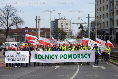 Protest rolników na ulicach Gdańska. 13.04.2023 /...