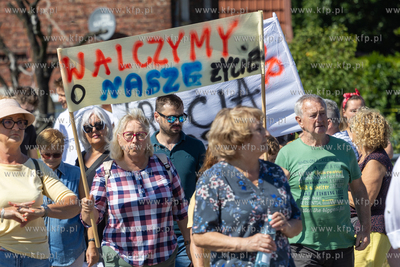 Gdańsk Letnica. Protest mieszkańców przyportowych...