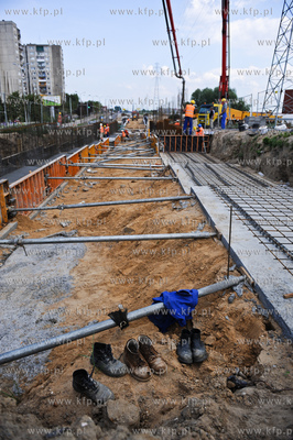 Gdansk. Budowa ulicy Nowej Lodzkiej oraz nowej lini...