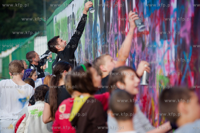 Gdansk. Stadion MOSiR przy ul. Traugutta. Akcja Polska...