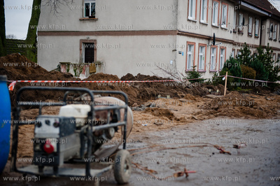 Slupsk. Remontowana i modernizowana ulica Grunwaldzka,...