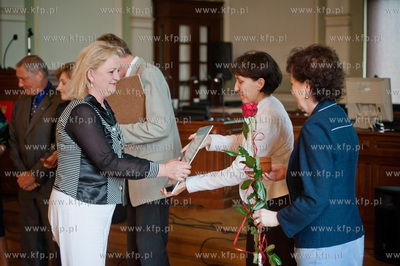 Gdansk. Sala obrad Rady Miasta Nowego Ratusza. Gala...