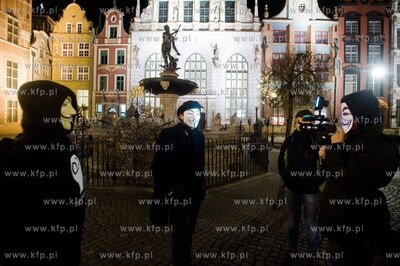 Gdansk. Dlugi Targ. Ogolnopolska akcja pt. Marsz Tysiaca...