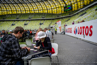 Gdansk. Stadion PGE Arena. Bicie rekordu Polski w jednoczesnej...