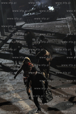 Plan zdjeciowy filmu o masakrze robotnikow na Wybrzezu...