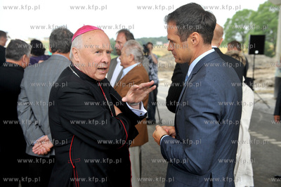 Gdansk. Obwodnica Trojmiasta. Wmurowania kamienia wegielnego...