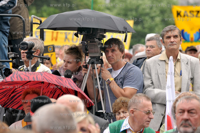 XIII Swiatowy Zjazd Kaszubow w Leborku. Ekipa telewizji...