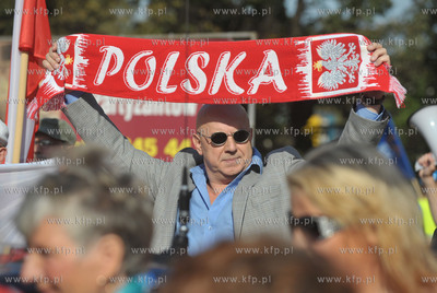 Gdansk, Wrzeszcz. Jaroslaw Kaczynski przyjechal do...