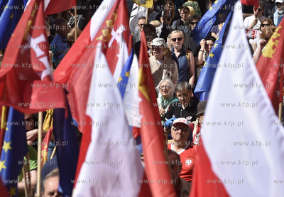 Gdańsk. Przedproże Ratusza Głównego Miasta. Prodemokratyczna...