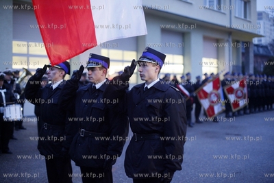 Komenda Wojewodzka PSP w Gdansku. Uroczystosc odsloniecia...