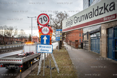 Demontaż znaków ograniczających prędkość do 50...