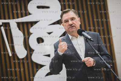 Gdańsk. Konferencja prasowa przewodniczącego NSZZ...