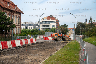 Remont Mostu Popielnego w ul. Toruńskiej. Nz. remont...