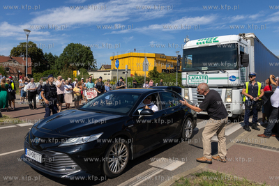 Gdańsk Letnica. Protest mieszkańców przyportowych...