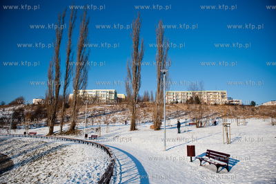 Gdansk. Nowo powstaly zbiornik retencyjny - Madalinskiego,...