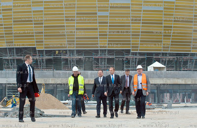 Gdansk. Stadion PGE Arena. Nieoficjalna wizyta premiera...