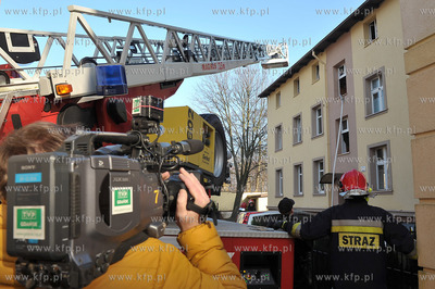 Sopot ulica Grunwaldzka 97a. Pozar mieszkania na poddaszu....