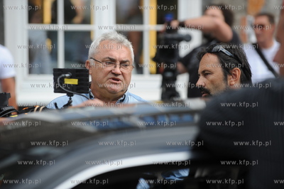 Gdansk, ul. Ogarna. Zdjecia z planu filmu "Milion Dolarow"w...