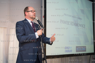 Otwarcie fabryki EKOINBUD w Gdansku. Nz Prezydent Gdanska...