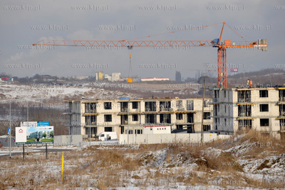 Gdansk Szadolki nowe domy na ul.  Guderskiego. 25.01.2012...