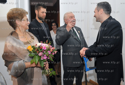 Urodziny Lecha Walesy w Palacu Opatow w Gdansku Oliwie.Zyczenia...