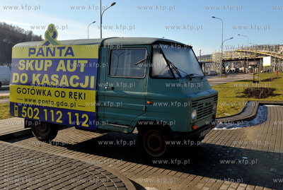Samochod dostawczy marki Zuk na ul. Slowackiego w Gdansku...