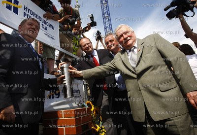 Gdansk Letnica. Ceremonia wmurowania kamienia wegielnego...