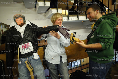 Gdansk. Budynek Not. Precasting do programu telewizji...