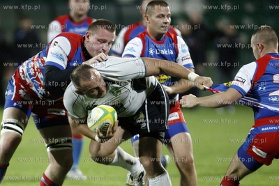 Ekstraliga rugby. Mecz Lechia Gdansk - Budowlani Lodz....