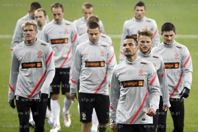 Gdansk. PGE Arena. Nz trening reprezentacji Polski...