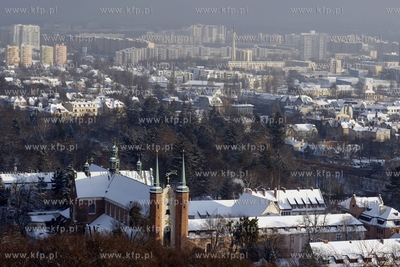 Widok z wiezy widokowej na Pacholku w Gdansku Oliwie....