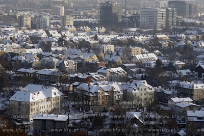 Widok z wiezy widokowej na Pacholku w Gdansku Oliwie....