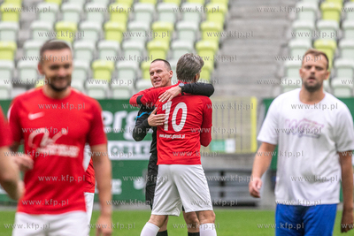 Stadion Gdańsk. Mecz towarzyski drużyn piłkarskich...