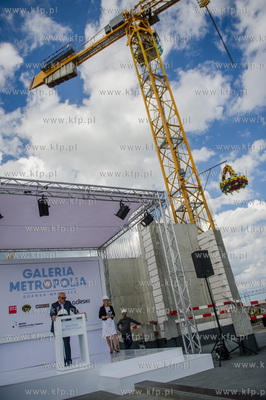 Gdansk. Wrzeszcz. Uroczystosc zawieszenia wiechy na...