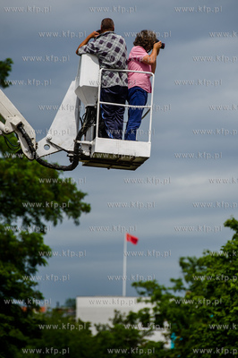 Gdansk. Skrzyzowanie ul. 3 Maja i Armii Krajowej. Pozegnalne...