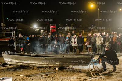 Gdańsk. Teren Muzeum II Wojny Światowej. Performance...