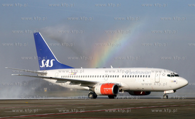 Gdansk, Rebiechowo. Inauguracyjny lot linii SAS do...